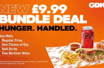 Main, Fries, a Dip, a Drink and 2 Berliner Doughnut Bites – Dine In & Takeaway