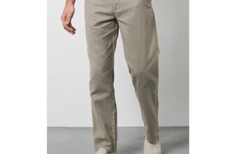 Maine Khaki Cotton Linen Blend Chino Trousers