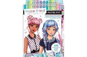 Make It Real Fashion Design Sketchbook Pastel Pop – Complete Fashion Starter Set