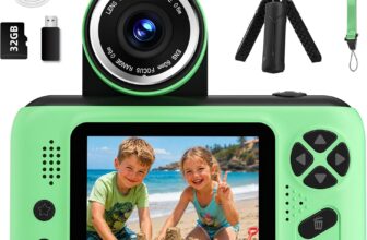 Makolle Kids Digital Camera for Boys and Girls HD Video & Photo, Portable Mini Camera with Tripod, USB Charging & Lanyard Birthday Gift for Children Age 3-12