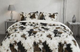 Malloom Teddy Fleece Double Duvet Cover Set, Luxury Faux Fur Shaggy Winter Bedding Sets, Super Soft Warm Thermal Cosy Plush Bed Set with Pillowcases, Fluffy Quilt Covers (King)