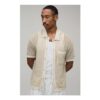 Man ORegular Fit Open Stitch Knitted Shirt