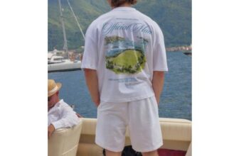 Man Oversized Boxy Football Pitch Print T-Shirt
