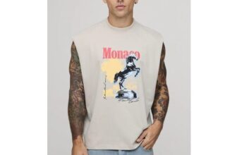 Man Stone Oversized Boxy Monaco Graphic Tank