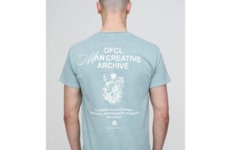 Man Washed Sage Regular Creative Archive Print T-Shirt