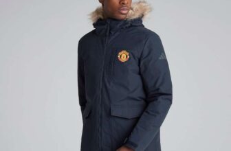 Manchester United Adidas Mens Paveric Fur Parka Navy