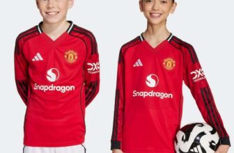 Manchester United Kids 25/26 Home Long Sleeve Jersey