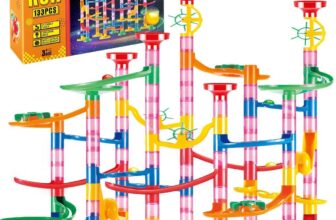 Marble Run 133p, Marble Rush with Exquisite Packaging, Construction Building Blocks Toys, Educational Building Block Toy for Kids Age 3