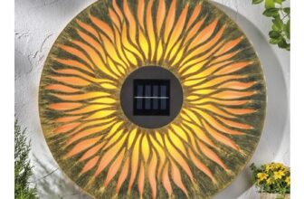Mason & Jones Solar Powered Metal Sun Wall Art