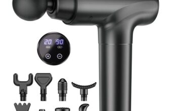 Massage Gun Deep Tissue, Super Quiet, 20 Speeds Cordless Handheld