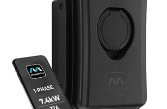 Masterplug Socketed Type 2 Smart EV Wall Charger Mode 3 Black 7.4kW Sold & shipped by LUCECO PLC – Free C&C