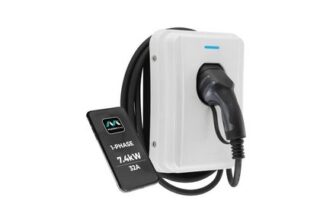 Masterplug Type 2 7.4kW 5m Tethered EV Charger White