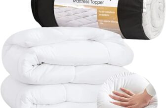 Mastex Mattress Topper Kingsize Bed – 5 CM Thick, Quilted, Extra Deep, Super Fluffy & Breathable – Strong Elastic Bands, Fits Up to 40 CM – Premium Hollowfiber Filling
