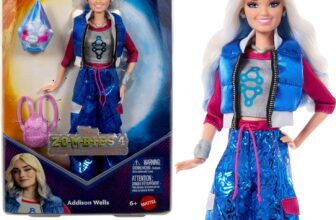 Mattel Disney Zombies 4: Dawn of the Vampires Addison Wells Fashion Doll with Removable Outfit & 6 Accessories, Inspired by the Movie, JFG32
