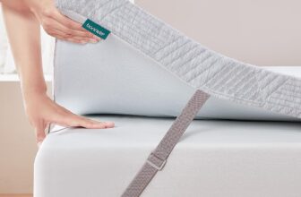 Mattress Topper Double Bed Thick, Mattress Topper Double Bed with Machine Washable Bamboo Fibre Cover