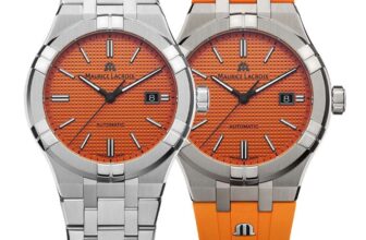Maurice Lacroix Mens Watch 42mm Aikon Automatic Orange