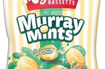 Maynards Bassetts Murray Mints Sweets Bag, Creamy Mint Flavour, 162 g Sharing Pack (Pack of 1)