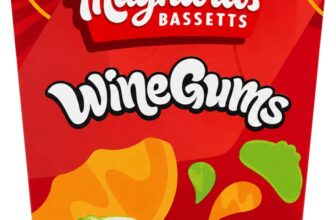 Maynards Bassetts Wine Gums Sweets, Fruity Flavours, 350 g (Pack of 1) Soft & Chewy Texture, For Gifting, Sharing Box, Classic Treat