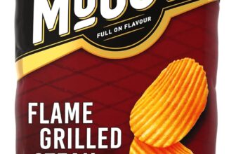 McCoys Flame Grilled Steak Flavour Ridge Cut Potato Crisps, 6 x 25g 701288