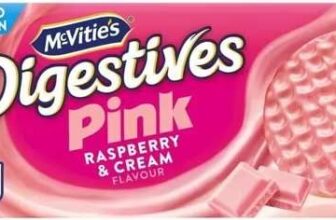 McVities Digestives Pink, Raspberry & Cream Flavour Biscuits, 232g – 85p / 76p S&S