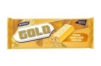 McVities Gold Caramel Flavour Biscuit Bars 7 Pack Multipack