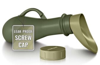 Medipaq Portable Urinal 1.2L Urine Bottles Male & Female Urinal Pee Bottle for Men Travel Urine Bottles – Army Green