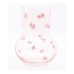 Medium Pink Glass Dried Flower Bud Vase 20x14cm