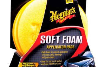 Meguiars Soft Foam 4 Applicator Pads For Hand Applying Waxes Or Tire Dressings, Yellow – X3070