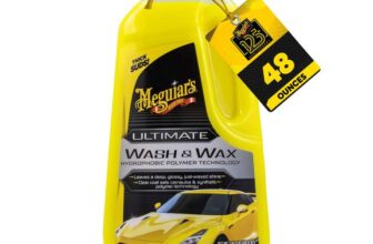 Meguiars Ultimate Car Wash & Wax 1.4L, Shampoo that Leaves a Deep, Glossy, Just-Waxed Shine – G17748EU