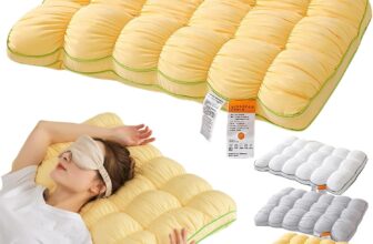 Mellow Puff Pillow, Cooling Marshmallow Cloud Pillow for Adults, Soft Support Bed Pillow for Side & Back Sleepers, Lightweight Breathable for Bedroom, Sofa, and Travel