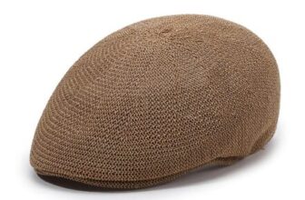 Mens Adjustable Mesh Flat Cap, Khaki