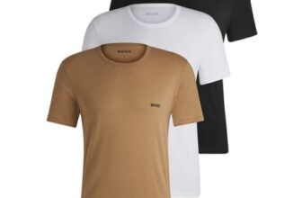 Mens BOSS Bodywear 3 Pack Premium Cotton T-Shirts – Crew Neck