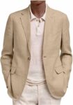 Mens Blazer Jacket Button Front Blazer Long Sleeve Coat Collar Solid Color Coat Smart Casual Jacket Formal Outerwear for Office Party Wedding Business Evening Autumn Winter