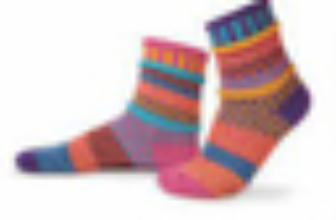 Mens Grey & Black Floral Print Ankle Socks