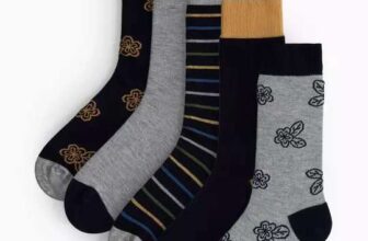 Mens Grey & Black Socks 5 Pack (Size 9-12) – Free Click & Collect