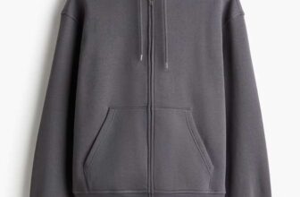 Mens Loose Fit Zip Hoodie (Dark Grey / Sizes M-XXL) – Free Click & Collect