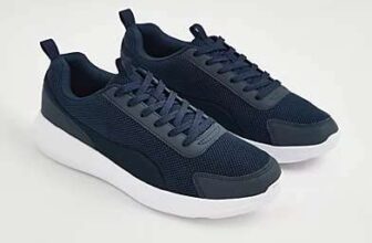 Mens Navy Lace Up Sporty Trainers sizes 6, 7, 8, 9 and 12 Free C&C