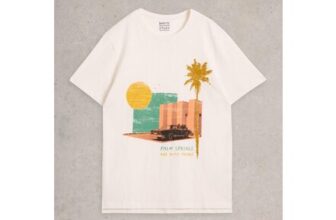 Mens Palm Springs Crew Neck Graphic Tee