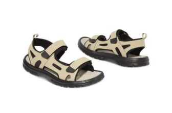 Mens Summer Hook-and-Loop Sandals – Beige