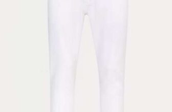 Mens White Slim Fit Jeans With Stretch – Sizes 30-42 ( Free C&C )
