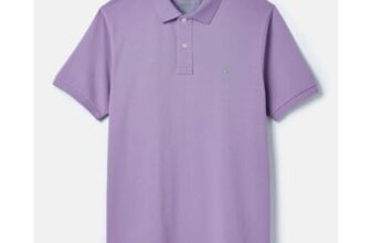 Mens Woody Purple Regular Fit Cotton Pique Polo Shirt – Small