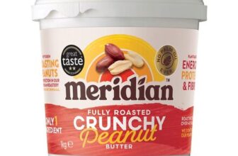 Meridian Natural Crunchy Peanut Butter 1kg