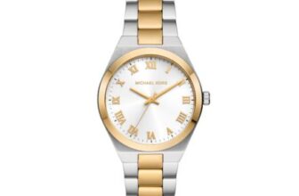 Michael Kors Lennox Ladies White Dial & Two Tone Bracelet Watch