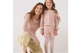 Michelle Keegan Mini Me Frill Neck Cardigan & Shorts Set – Pink