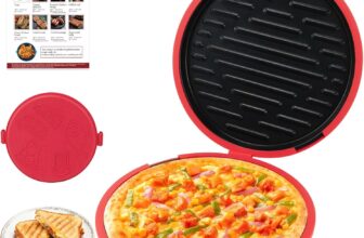 Microwave Toastie Sandwich Maker, Microwave Toastie Maker with Removable Non-Stick Plates,Microwave Pizza Pan (Frozen pre-Made Pizzas) Perfect for Sandwiches,Bacon,Fried Dumplings, and Easy Cleaning
