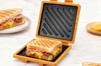 Microwave Toastie Sandwich Maker with Removable Non-Stick Plates, Orange – Sold by Shunmailong-EU / FBA