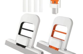 Mini Foldable Desktop Mop Set: 2 Mops, 4 Pads