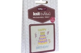 Mini Happy Birthday Cake Embroidery Kit