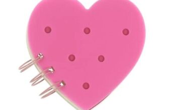 Mini Pink Heart Charm Notebook