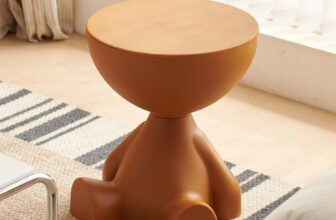 Mini Side Table,Mini Circle Coffee Tables,Cute Sofa End Table Nightstand,Small Tables Accent Living Room Bedroom Balcony Office,Modern Bedside Home Decor for Living Room,House,Small Spaces (ORANGE)